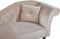 LATTES - Chaise longue - Beige - Rechterzijde - Fluweel