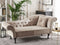 LATTES - Chaise longue - Beige - Rechterzijde - Fluweel