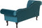 LATTES - Chaise longue - Blauw - Linkerzijde - Fluweel