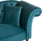 LATTES - Chaise longue - Blauw - Rechterzijde - Fluweel