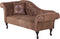 LATTES - Chaise longue - Bruin - Linkerzijde - Kunstsuède