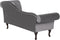 LATTES - Chaise longue - Grijs - Rechterzijde - Fluweel