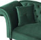 LATTES - Chaise longue - Groen - Linkerzijde - Fluweel