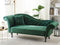 LATTES - Chaise longue - Groen - Linkerzijde - Fluweel