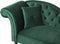 LATTES - Chaise longue - Groen - Linkerzijde - Fluweel