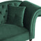 LATTES - Chaise longue - Groen - Rechterzijde - Fluweel