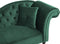 LATTES - Chaise longue - Groen - Rechterzijde - Fluweel