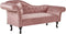 LATTES - Chaise longue - Roze - Linkerzijde - Fluweel