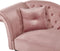 LATTES - Chaise longue - Roze - Linkerzijde - Fluweel
