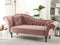 LATTES - Chaise longue - Roze - Linkerzijde - Fluweel