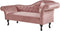 LATTES - Chaise longue - Roze - Rechterzijde - Fluweel