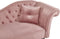 LATTES - Chaise longue - Roze - Rechterzijde - Fluweel