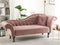 LATTES - Chaise longue - Roze - Rechterzijde - Fluweel