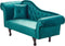 LATTES II - Chaise longue - Groen - Linkerzijde - Fluweel