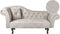 LATTES II - Chaise longue - Taupe - Linkerzijde - Fluweel
