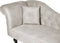 LATTES II - Chaise longue - Taupe - Linkerzijde - Fluweel