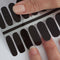 LAUED Nagelstickers - Nail Wraps - 16 Extreem Dunne Nagellak Stickers - Manicure Nail Art Folie - Brown Crystal