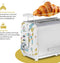 Laura Ashley Broodrooster – Broodrooster Met Opwarmgrill – Broodrooster Retro – Extra Brede Sleuven – Geschikt voor 2 Sneden – Uniek Design
