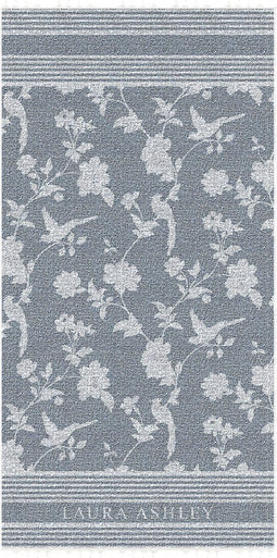 Laura Ashley Heritage Hamamdoek - Strandlaken - Strandhanddoek - Elveden Midnight blauw 90x180cm