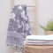Laura Ashley Heritage Hamamdoek - Strandlaken - Strandhanddoek - Elveden Midnight blauw 90x180cm