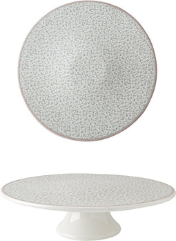 Laura Ashley Taartplateau met voet - taartonderlegger - 30 cm - Giftset