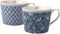 Laura Ashley Tea Collectables Mokken set van 2 - Geschenkdoos - Assorti Blauw - 30 cl.