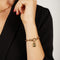 Laura Ferini Dames Armband Ruvido - kleurige Schakelarmband - 18K Geel Verguld - Sieraad - Accessoires - Sieraden - Dames Armbandje