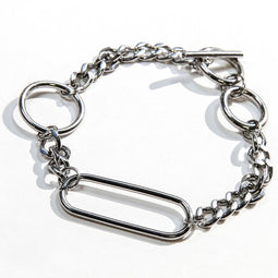 Laura Ferini Dames Armband Solo Tua Zilver - Zilverkleurige Schakelarmband - 18K Wit Verguld - Sieraad - Accessoires - Sieraden - Dames Armbandje