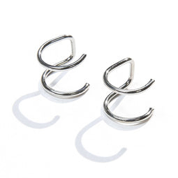 Laura Ferini Dames Ear Cuffs Isabella Zilver - Zilverkleurige Oorbellen - Oorbellen - Earcuffs - Sieraad - Accessoires - Sieraden - Dames Ear Cuffs