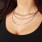 Laura Ferini Dames Ketting Collane Dolci Zilver- Zilverkleurige Schakelketting Met 3 Lagen