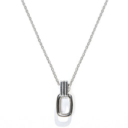Laura Ferini Dames Ketting Dolci Sogni Zilver - Zilverkleurige Ketting Met Hanger - 18K Wit Verguld - Halsketting - Collier - Sieraad - Accessoires - Dames Ketting Met Hangertje