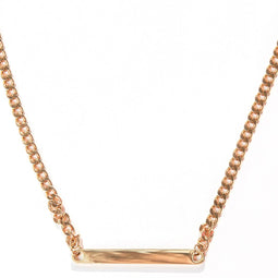 Laura Ferini Dames Ketting Facile - kleurige schakelketting met plaatje - 18K Geel Verguld - Halsketting - Collier - Sieraad - Accessoires - Dames Ketting met Hanger