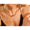 Laura Ferini Dames Ketting Facile - kleurige schakelketting met plaatje - 18K Geel Verguld - Halsketting - Collier - Sieraad - Accessoires - Dames Ketting met Hanger