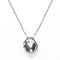 Laura Ferini Dames Ketting Foca Zilver - Zilverkleurige Ketting Met Hanger - 18K Wit Verguld - Halsketting - Collier - Sieraad - Accessoires - Dames Ketting Met Hangertje