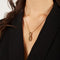 Laura Ferini Dames Ketting Legato - kleurige ketting met hangertje - 18K Geel Verguld - Halsketting - Collier - Sieraad - Accessoires - Dames Ketting met hanger