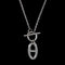 Laura Ferini Dames Ketting Legato Zilver - Zilverkleurige ketting met hangertje - 18K Wit Verguld - Halsketting - Collier - Sieraad - Accessoires - Dames Ketting met Hanger