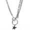 Laura Ferini Dames Ketting Stella Zilver - Zilverkleurige Schakelketting Met Ster - 18K Wit Verguld - Halsketting - Collier - Sieraad - Accessoires - Dames Ketting Met Hanger