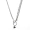 Laura Ferini Dames Ketting Stella Zilver - Zilverkleurige Schakelketting Met Ster - 18K Wit Verguld - Halsketting - Collier - Sieraad - Accessoires - Dames Ketting Met Hanger
