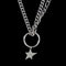 Laura Ferini Dames Ketting Stella Zilver - Zilverkleurige Schakelketting Met Ster - 18K Wit Verguld - Halsketting - Collier - Sieraad - Accessoires - Dames Ketting Met Hanger