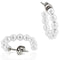 Laura Ferini Dames Parel Oorbellen Bojano Zilver - Zilverkleurige Vrouwen Oorringen - Waterproof Roestvrij Staal - RVS Sieraden - Accessoires