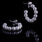 Laura Ferini Dames Parel Oorbellen Bojano Zilver - Zilverkleurige Vrouwen Oorringen - Waterproof Roestvrij Staal - RVS Sieraden - Accessoires