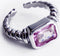 Laura Ferini Verstelbare Dames Ring Cepina Zilver - Ring met Roze Zirkonia Kristal - Zilverkleurig Vrouwen Sieraad - Waterproof Roestvrij Staal - RVS Sieraden - Accessoires