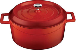 LAVA Trendy Casserole rond - 28 cm - 6.71Ltr - Red/Black