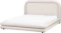 LAVARDENS - Bed - Lichtbeige - 160 x 200 cm - Kunstlinnen