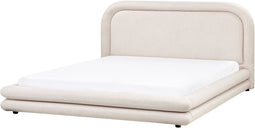 LAVARDENS - Bed - Lichtbeige - 180 x 200 cm - Kunstlinnen