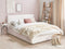 LAVAUR - Bed met opbergruimte - Creme - 160 x 200 cm - Fluweel