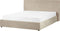 LAVAUR - Bed met opbergruimte - Taupe - 160 x 200 cm - Fluweel