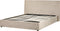 LAVAUR - Bed met opbergruimte - Taupe - 160 x 200 cm - Fluweel