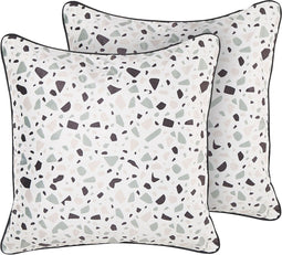 LAVENDER - Sierkussen set van 2 - Multicolor - 45 x 45 cm - Fluweel