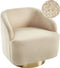 LAVIK - Fauteuil - Beige - Bouclé